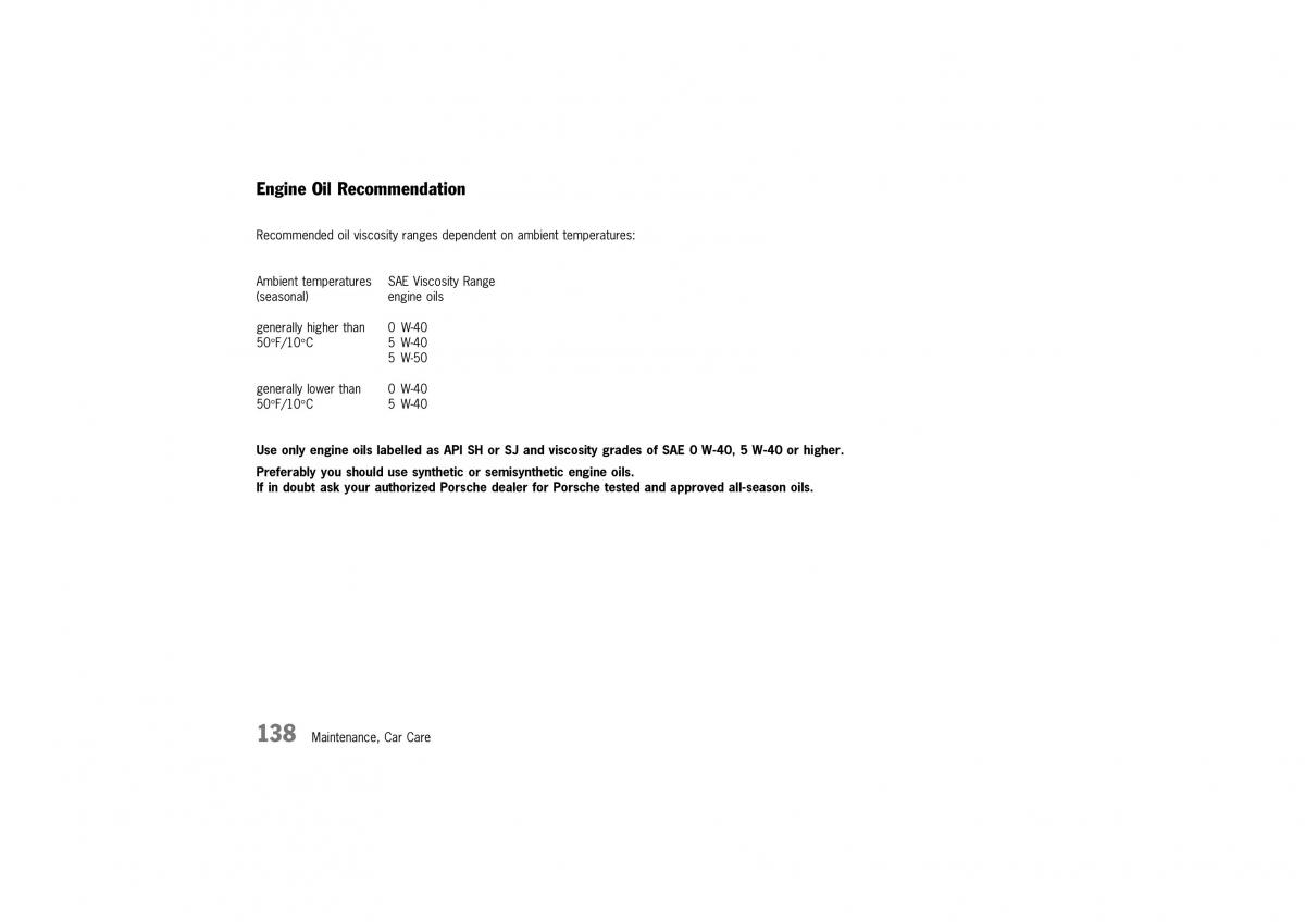 Porsche 911 996 owners manual / page 138