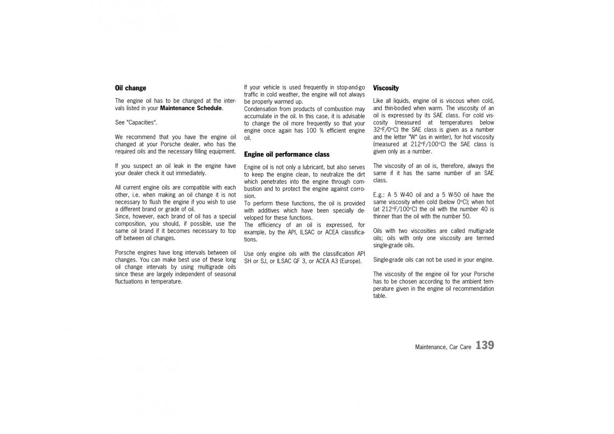 Porsche 911 996 owners manual / page 139