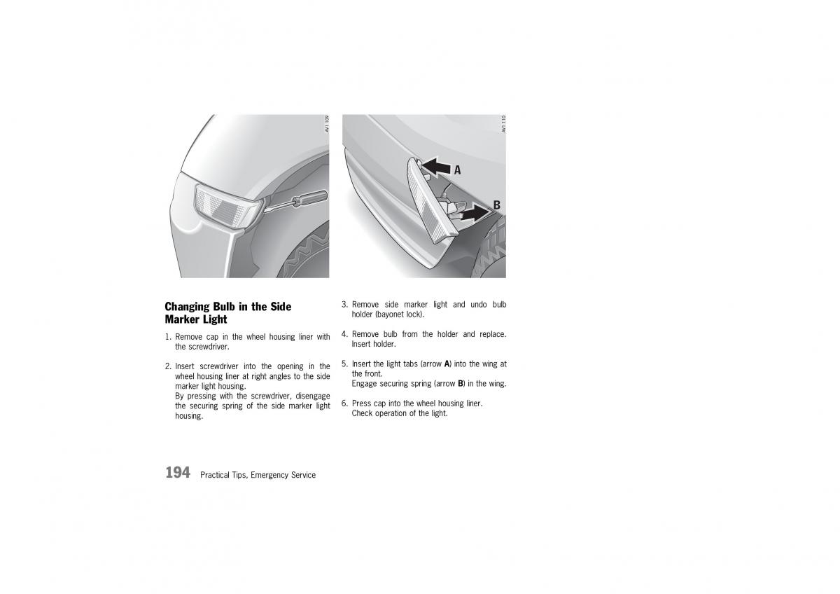 Porsche 911 996 owners manual / page 194