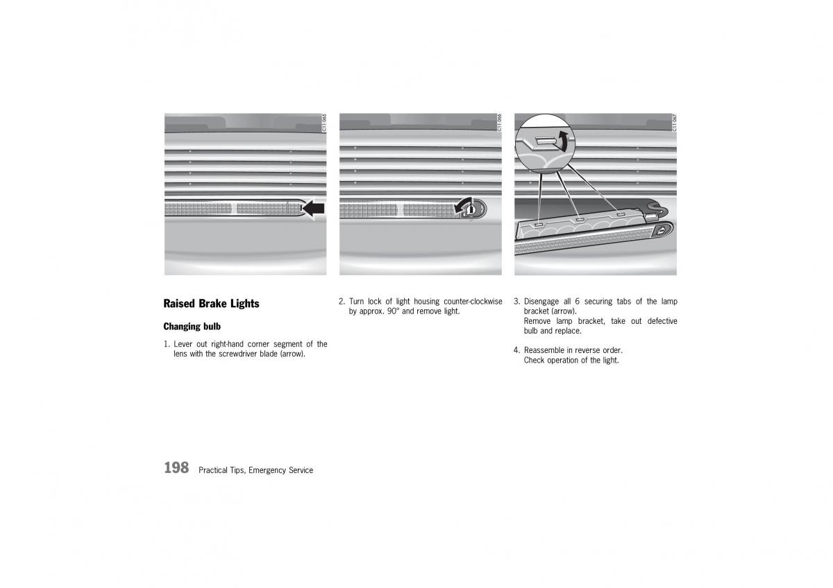 Porsche 911 996 owners manual / page 198