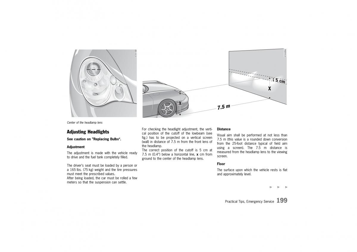 Porsche 911 996 owners manual / page 199