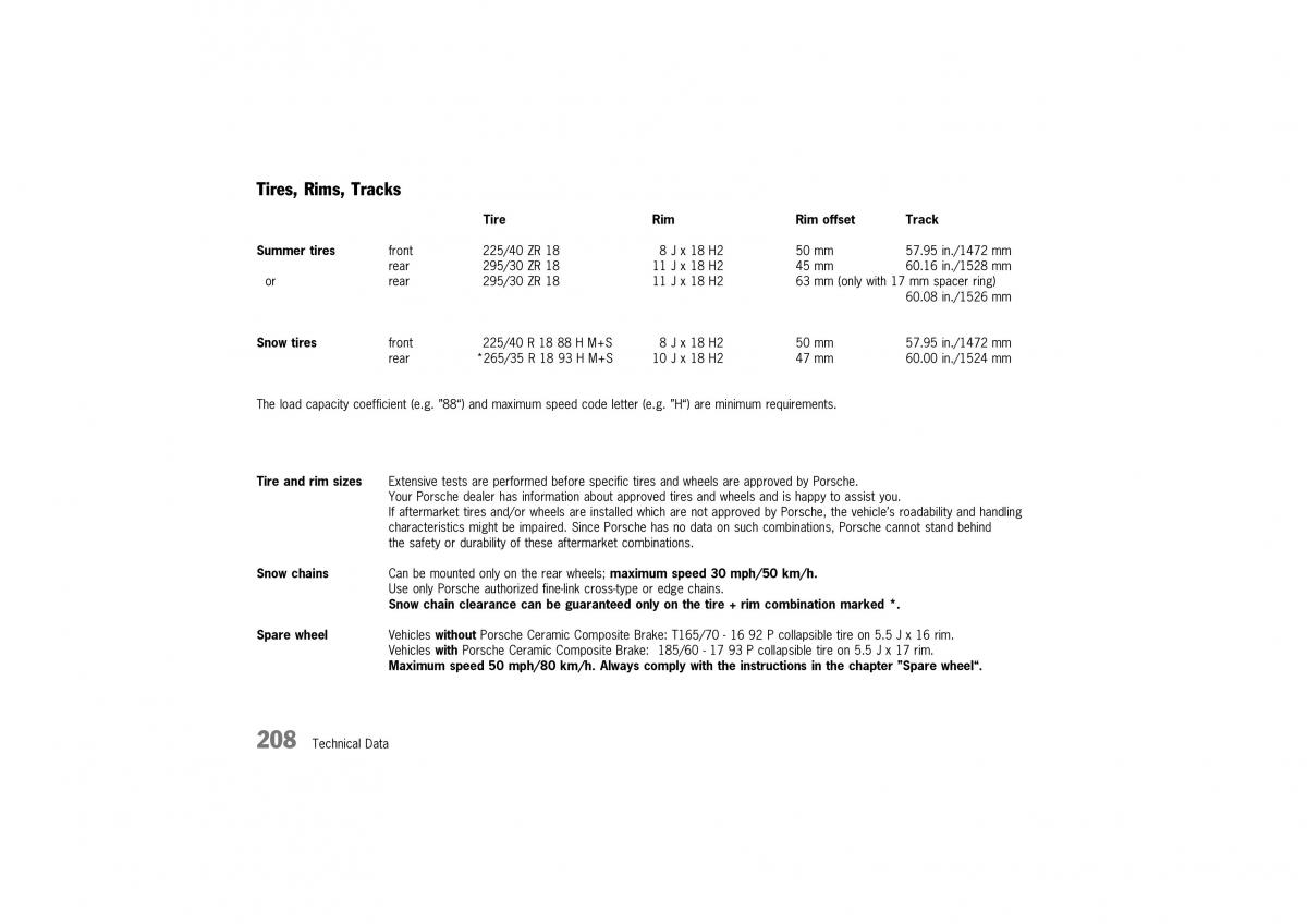 Porsche 911 996 owners manual / page 208