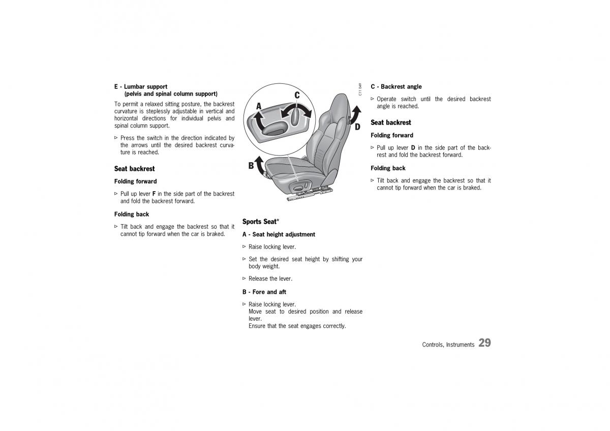 Porsche 911 996 owners manual / page 29