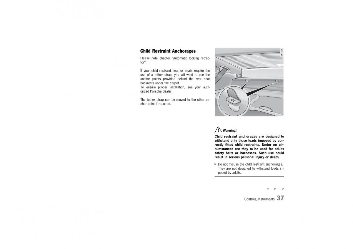 Porsche 911 996 owners manual / page 37