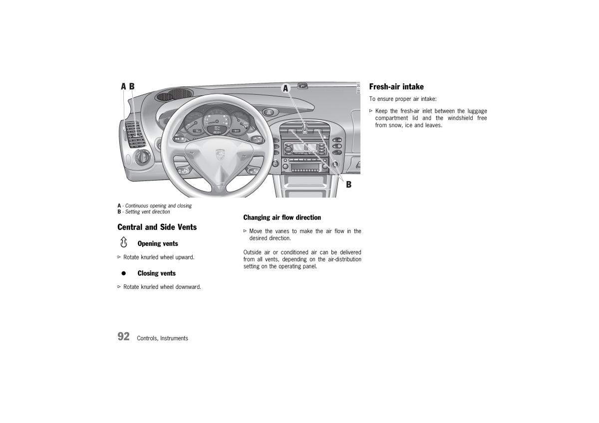 manual  Porsche 911 GT2 996 owners manual / page 92