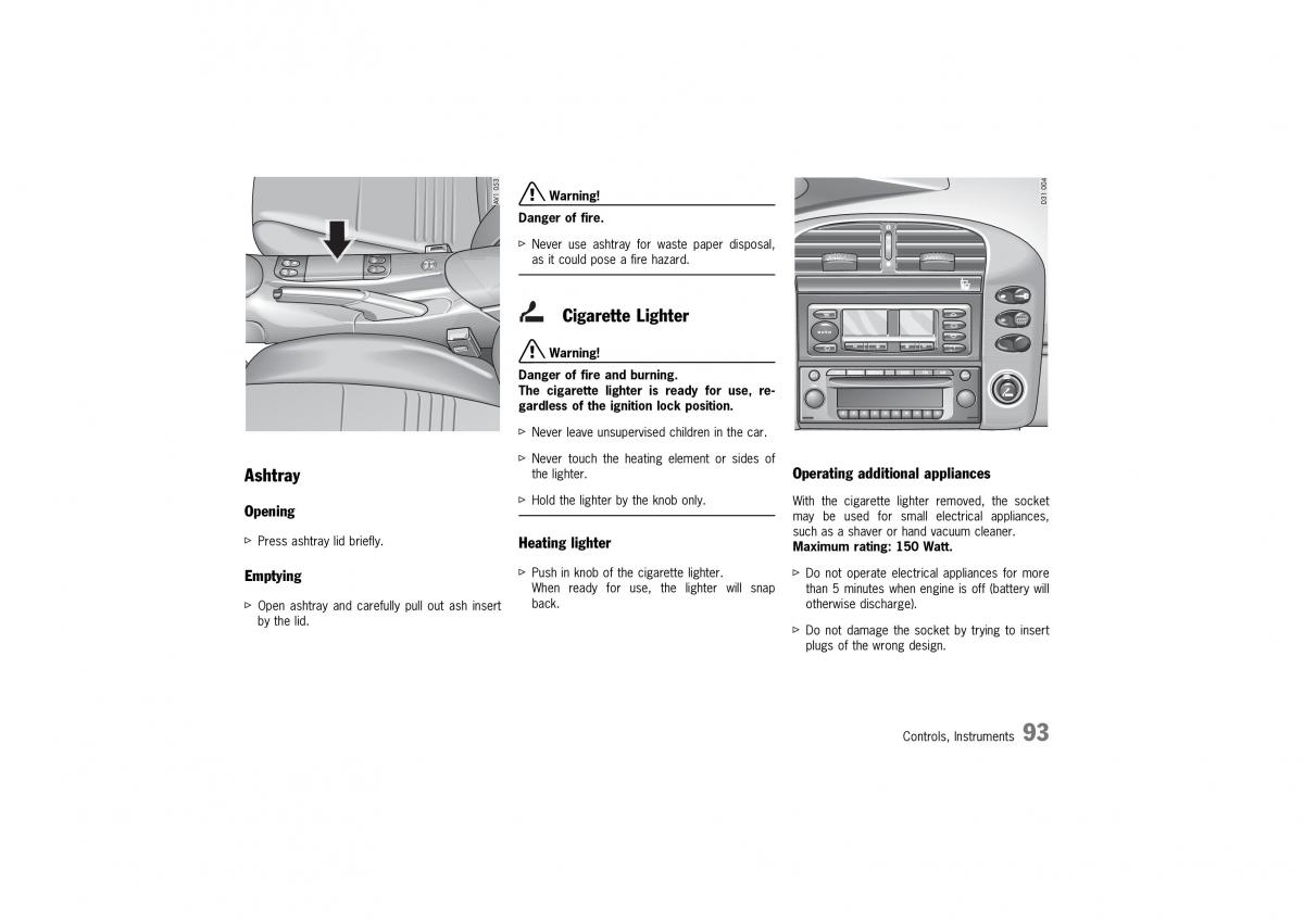 Porsche 911 GT2 996 owners manual / page 93