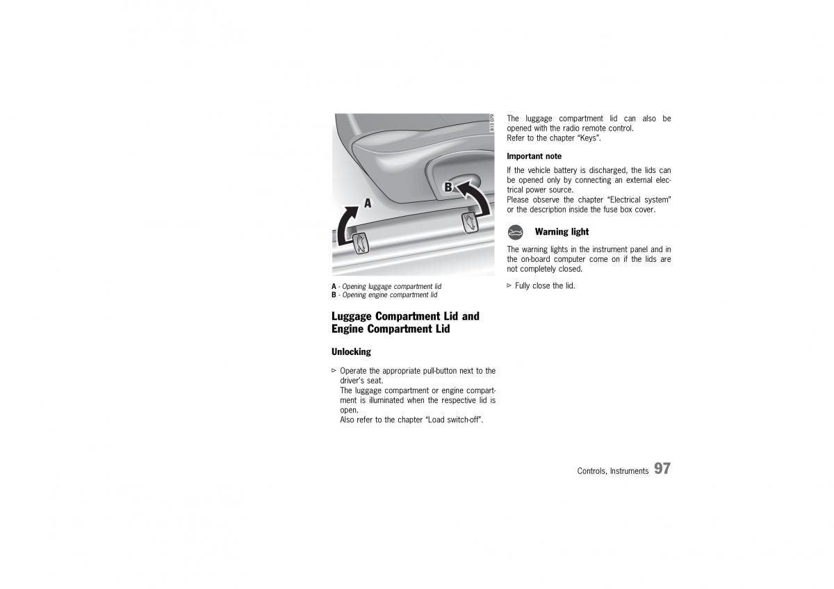 Porsche 911 GT2 996 owners manual / page 97