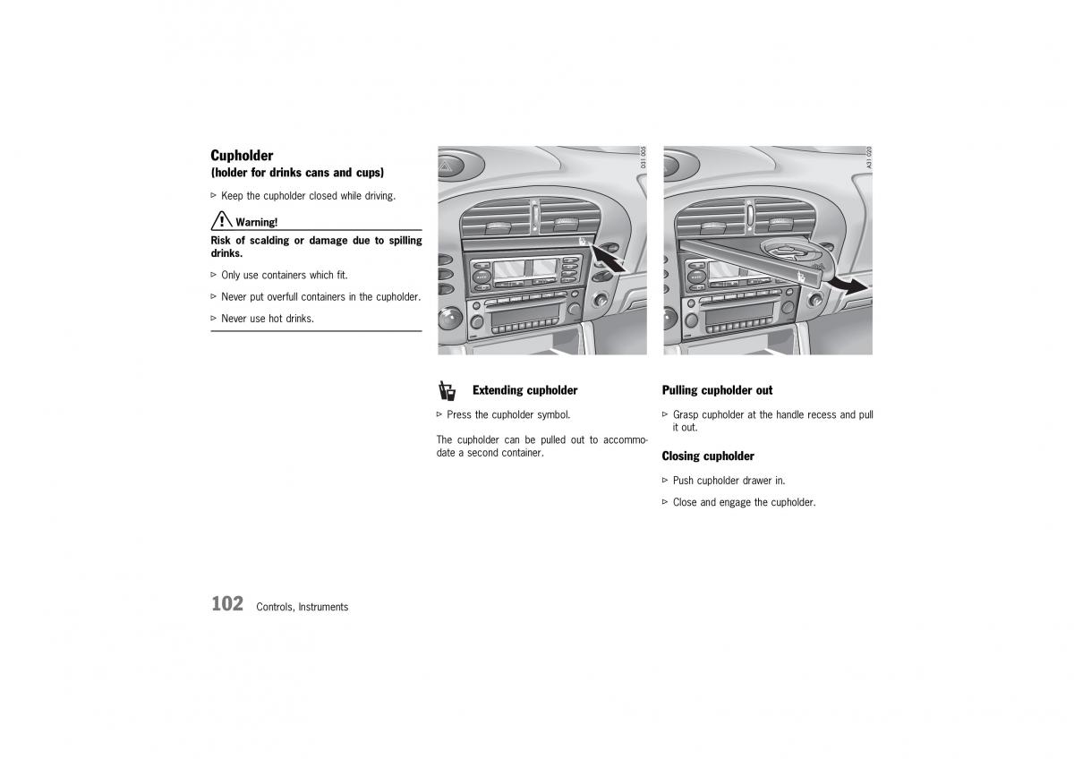 manual  Porsche 911 GT2 996 owners manual / page 102