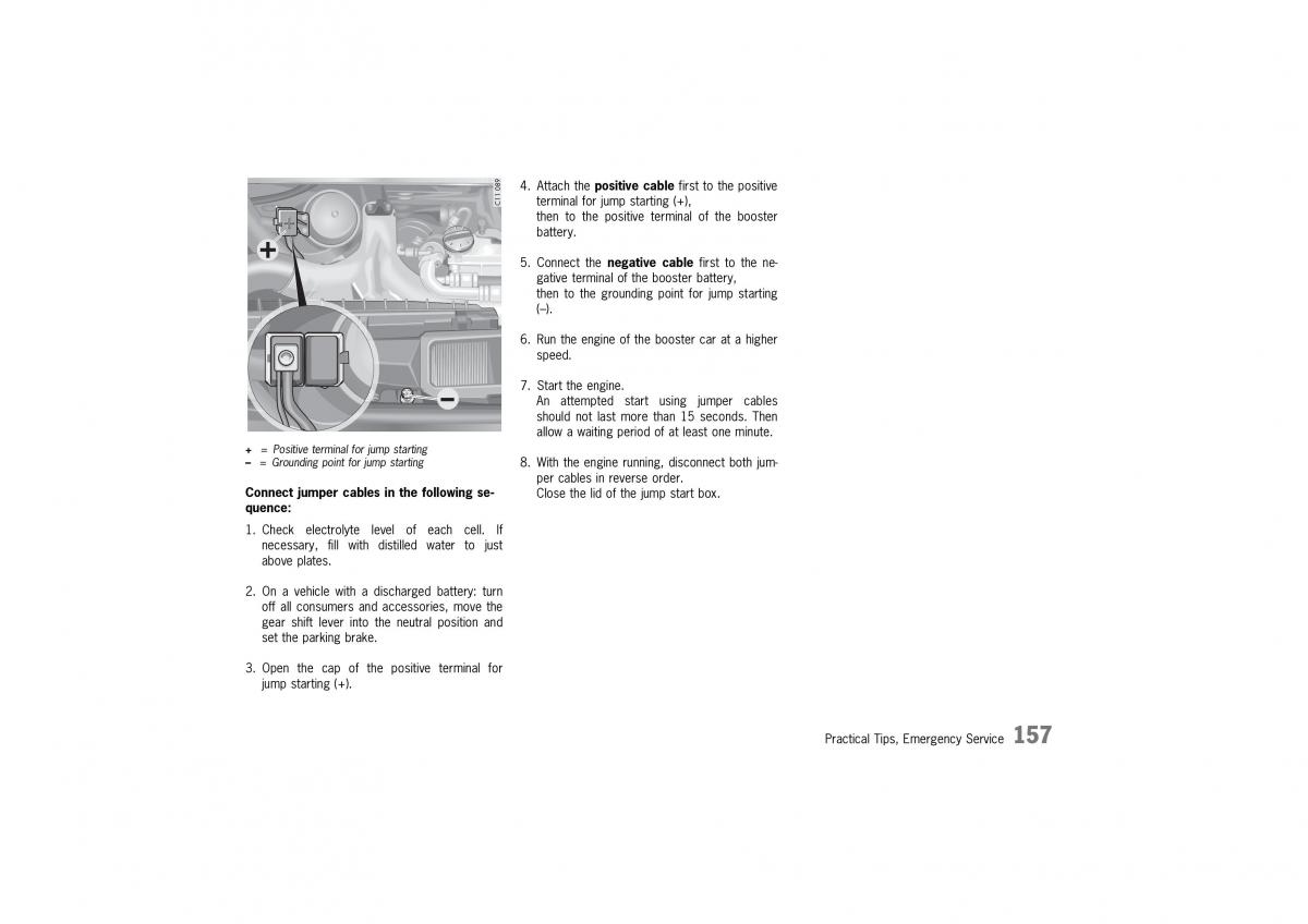 manual  Porsche 911 GT2 996 owners manual / page 157