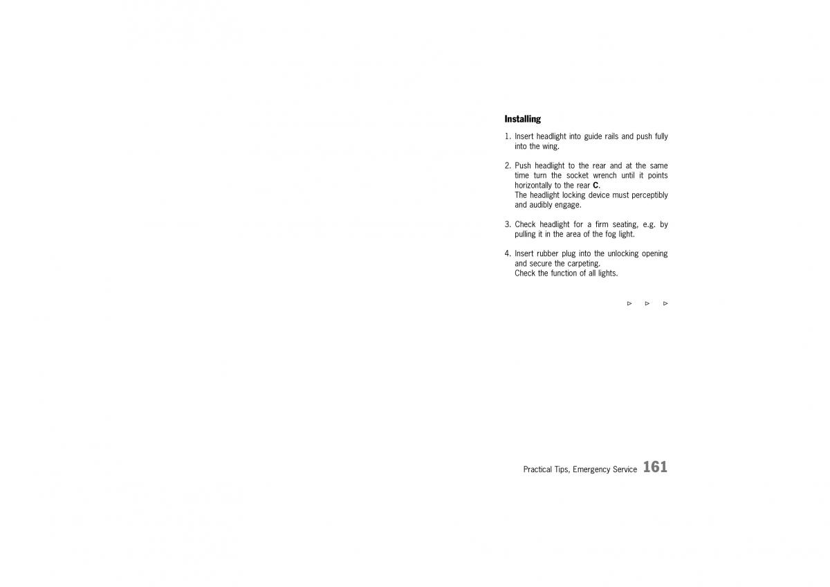 manual  Porsche 911 GT2 996 owners manual / page 161