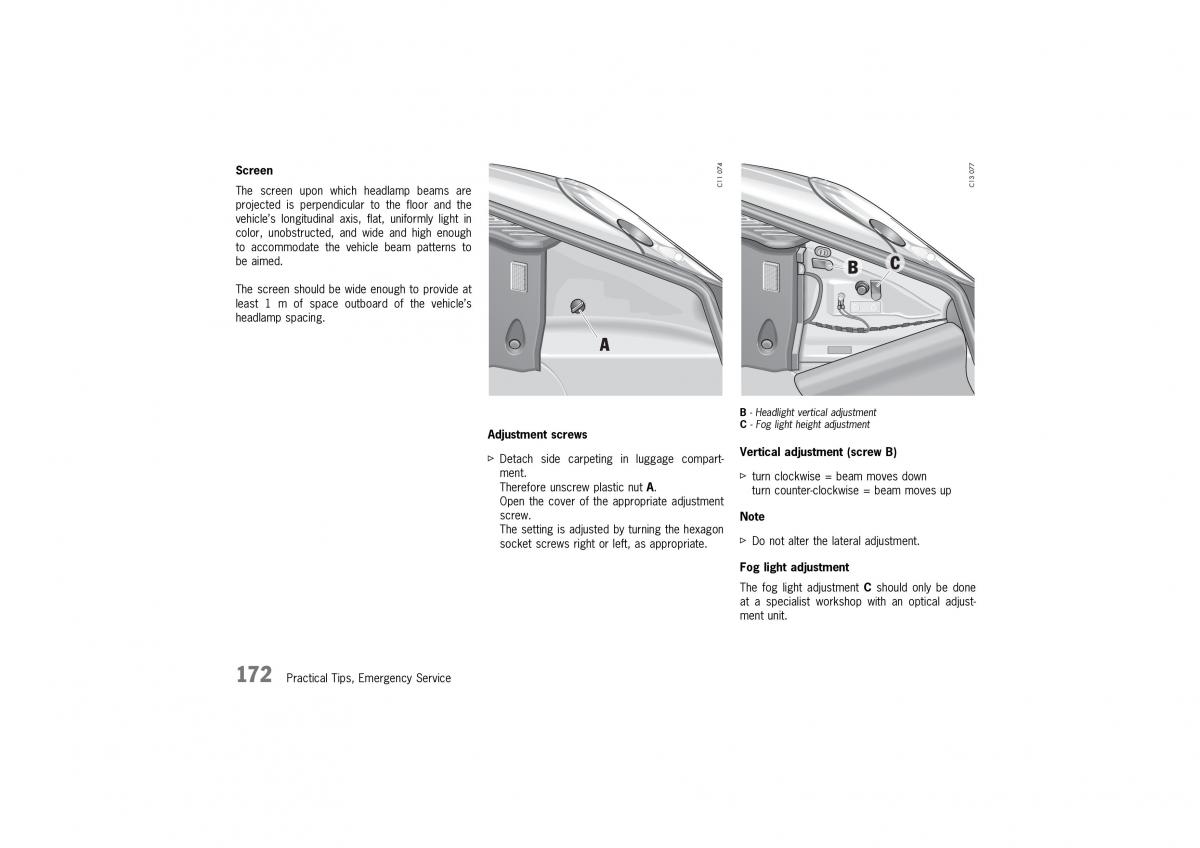 manual  Porsche 911 GT2 996 owners manual / page 172