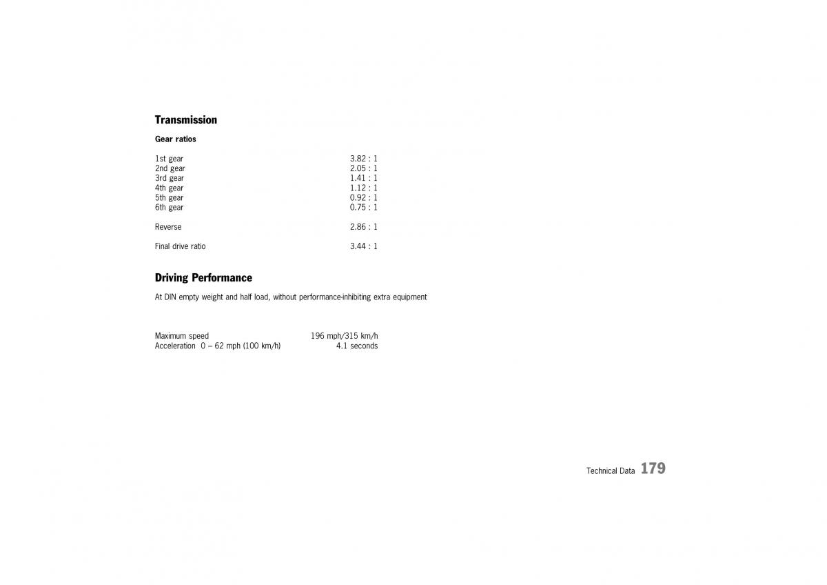 manual  Porsche 911 GT2 996 owners manual / page 179