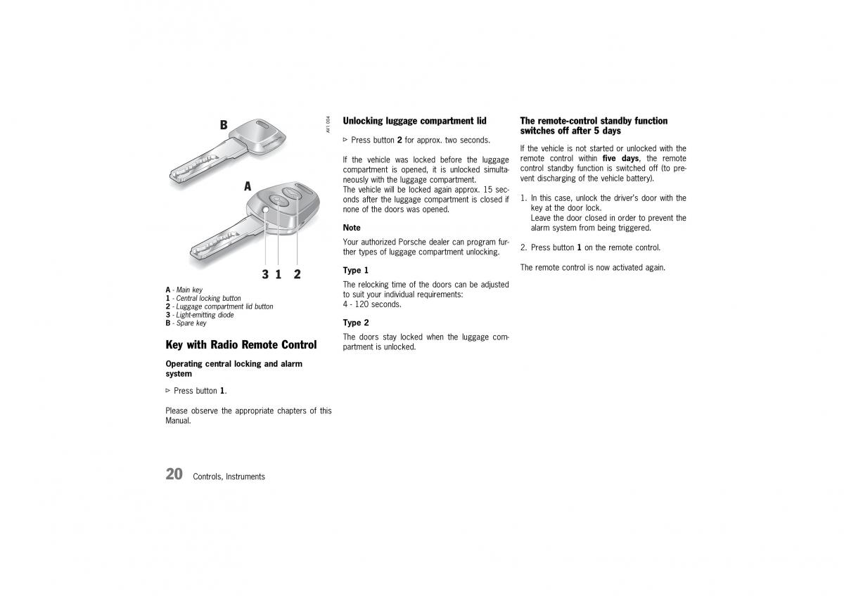 Porsche 911 GT2 996 owners manual / page 20