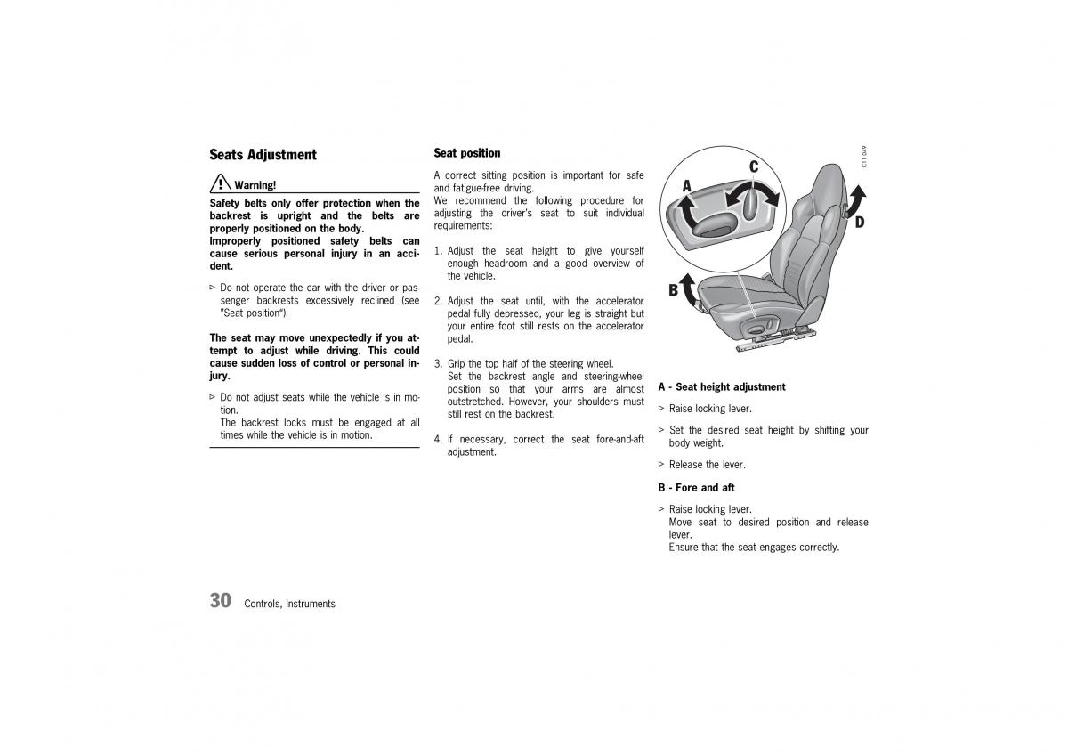 manual  Porsche 911 GT2 996 owners manual / page 30