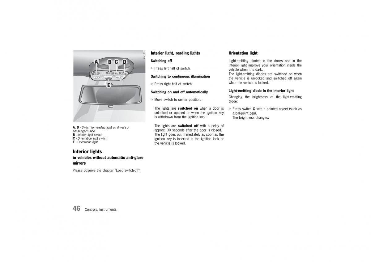 manual  Porsche 911 GT2 996 owners manual / page 46