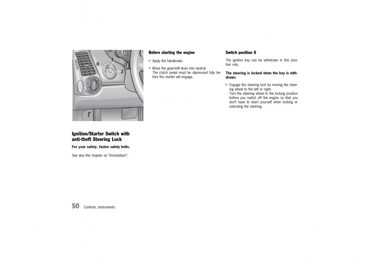 manual  Porsche 911 GT2 996 owners manual / page 50