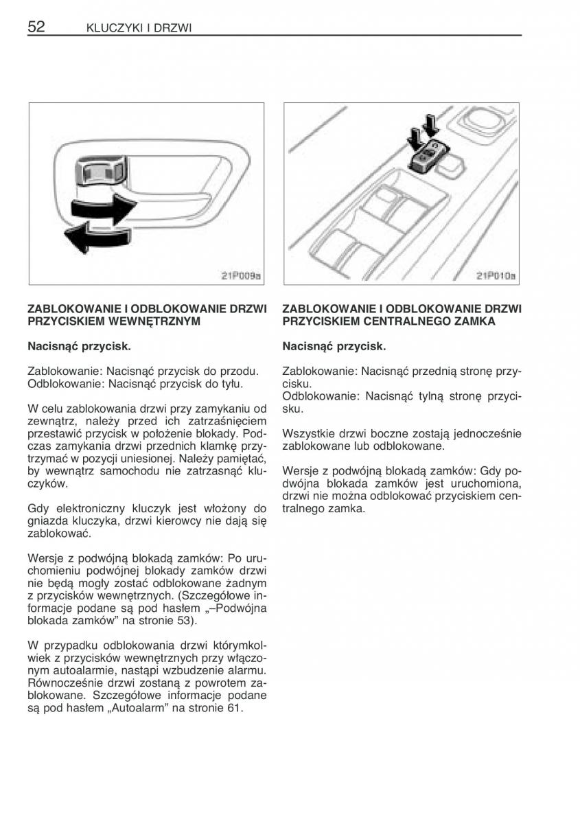 Toyota Prius II 2 NHW20 instrukcja obslugi / page 65