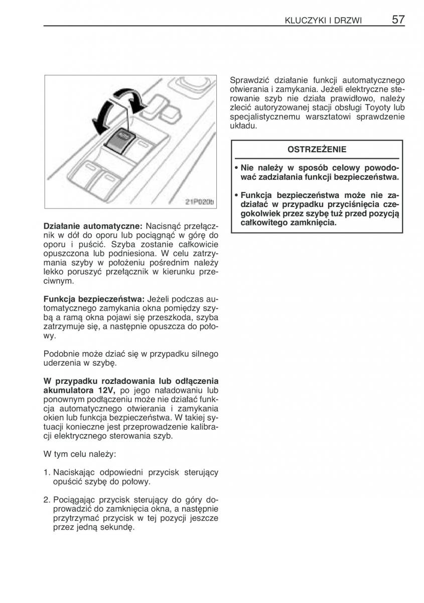 Toyota Prius II 2 NHW20 instrukcja obslugi / page 70