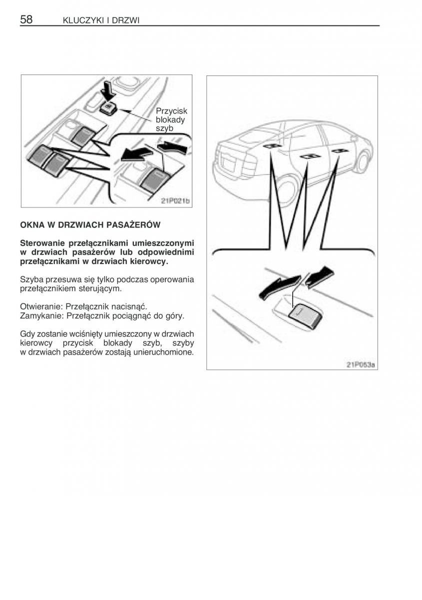 Toyota Prius II 2 NHW20 instrukcja obslugi / page 71