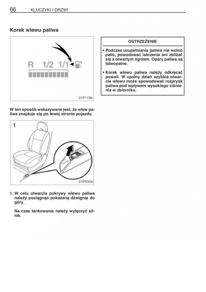 Toyota Prius II 2 NHW20 instrukcja obslugi / page 79