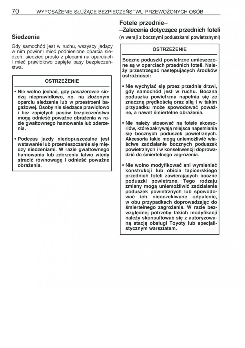 Toyota Prius II 2 NHW20 instrukcja obslugi / page 83