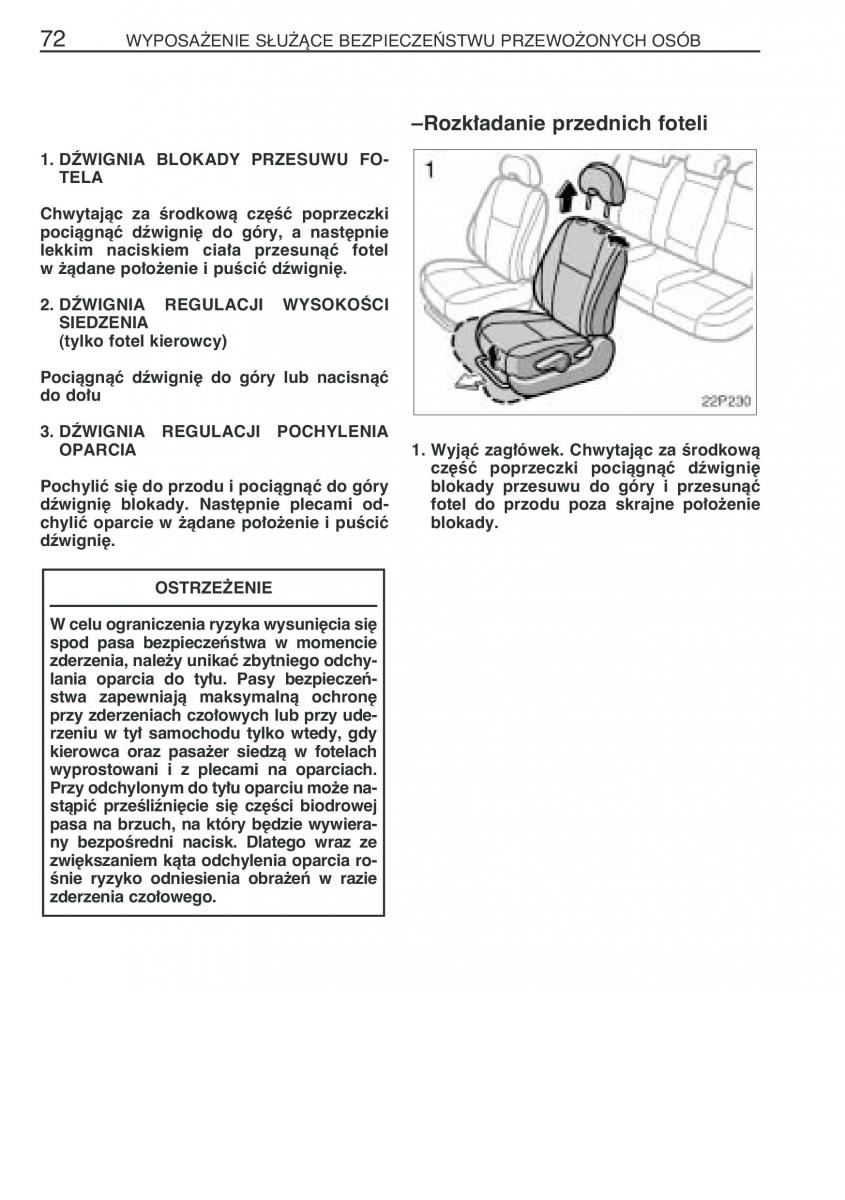 Toyota Prius II 2 NHW20 instrukcja obslugi / page 85