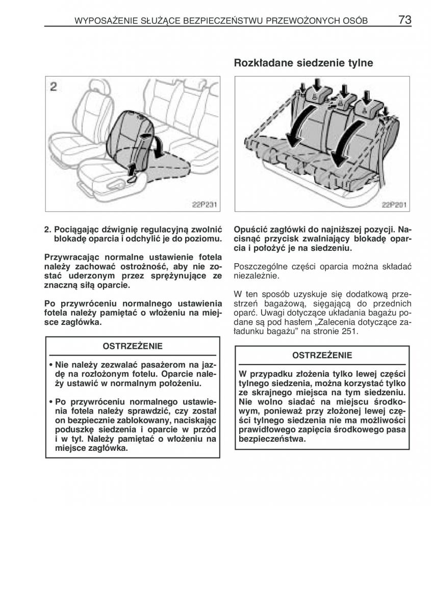 Toyota Prius II 2 NHW20 instrukcja obslugi / page 86