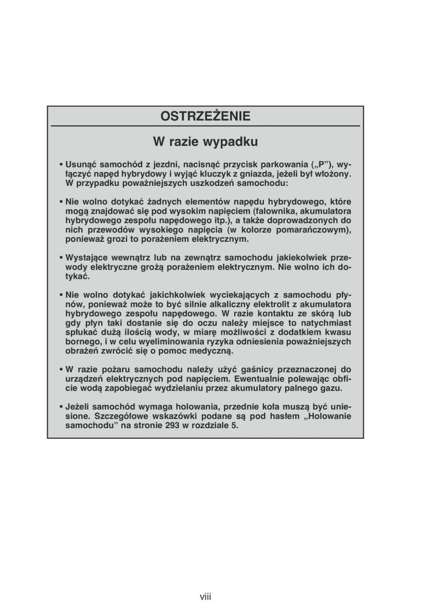 Toyota Prius II 2 NHW20 instrukcja obslugi / page 9