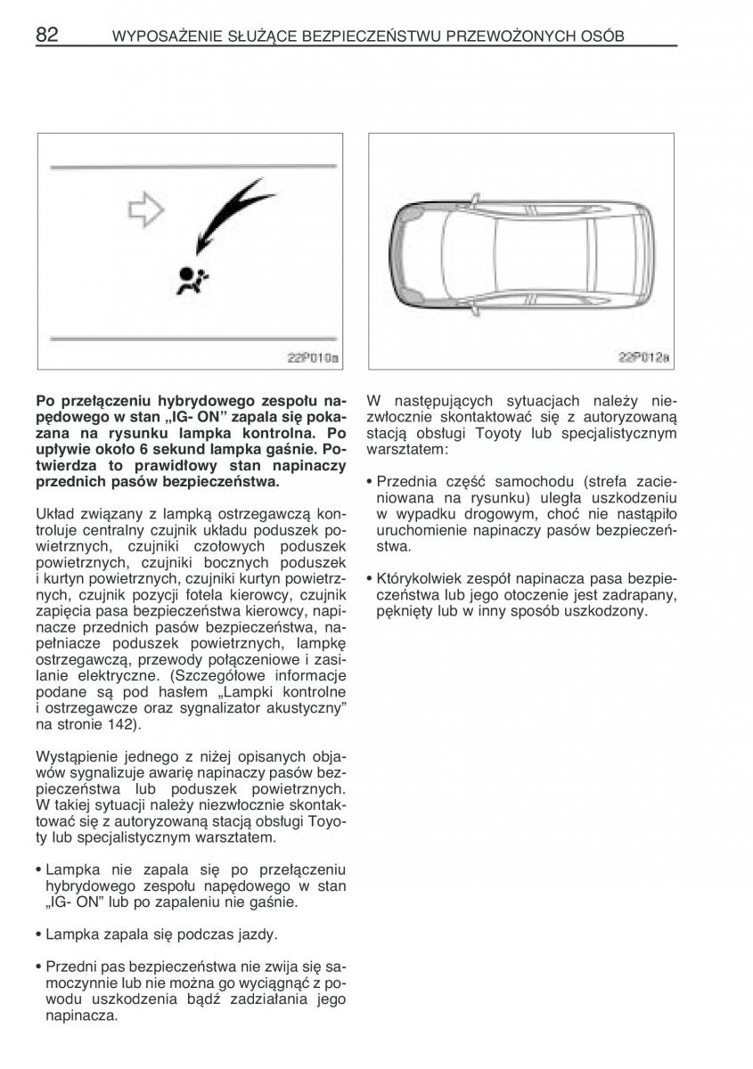 Toyota Prius II 2 NHW20 instrukcja obslugi / page 95