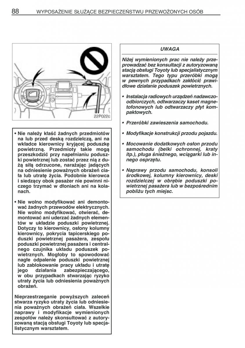 Toyota Prius II 2 NHW20 instrukcja obslugi / page 101