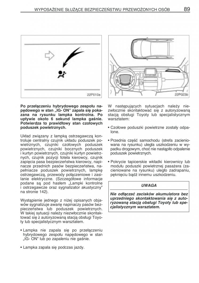 Toyota Prius II 2 NHW20 instrukcja obslugi / page 102