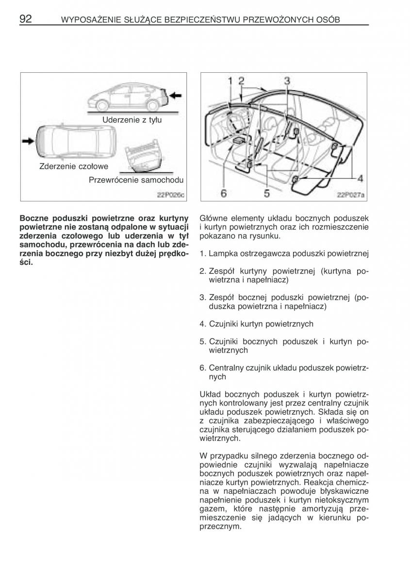 Toyota Prius II 2 NHW20 instrukcja obslugi / page 105