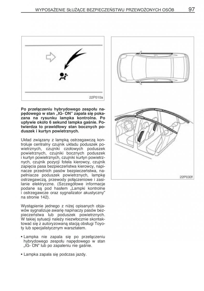 Toyota Prius II 2 NHW20 instrukcja obslugi / page 110