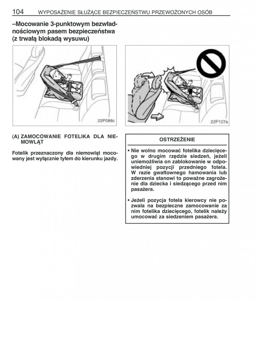 Toyota Prius II 2 NHW20 instrukcja obslugi / page 117