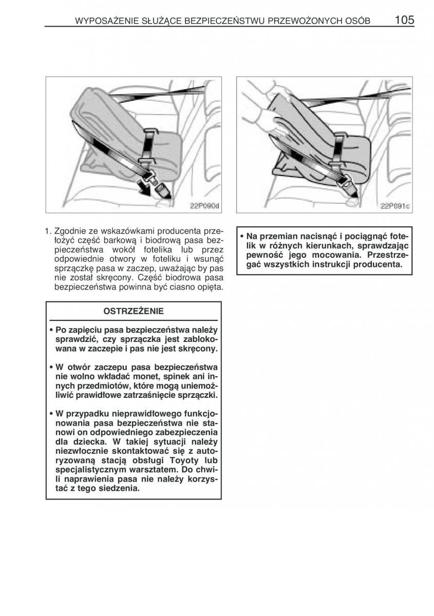 Toyota Prius II 2 NHW20 instrukcja obslugi / page 118