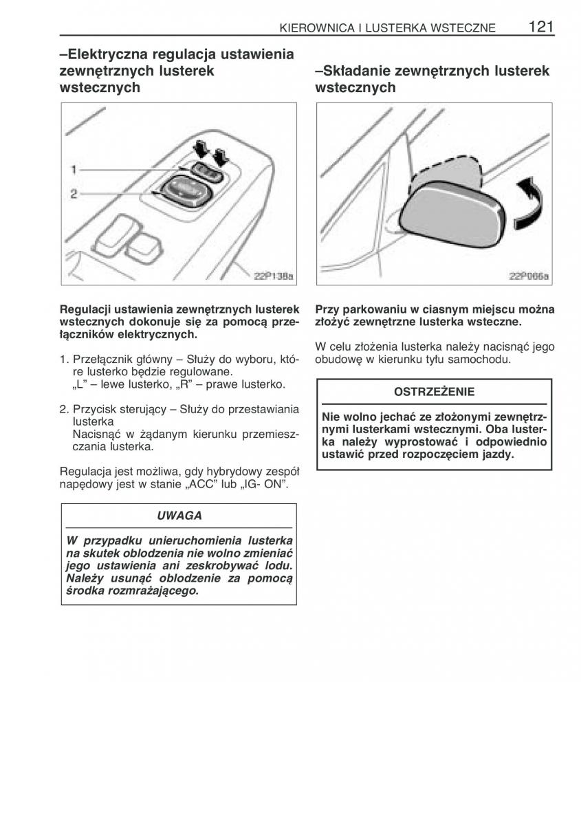 Toyota Prius II 2 NHW20 instrukcja obslugi / page 134