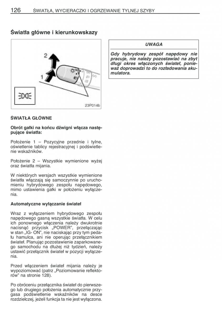 Toyota Prius II 2 NHW20 instrukcja obslugi / page 139