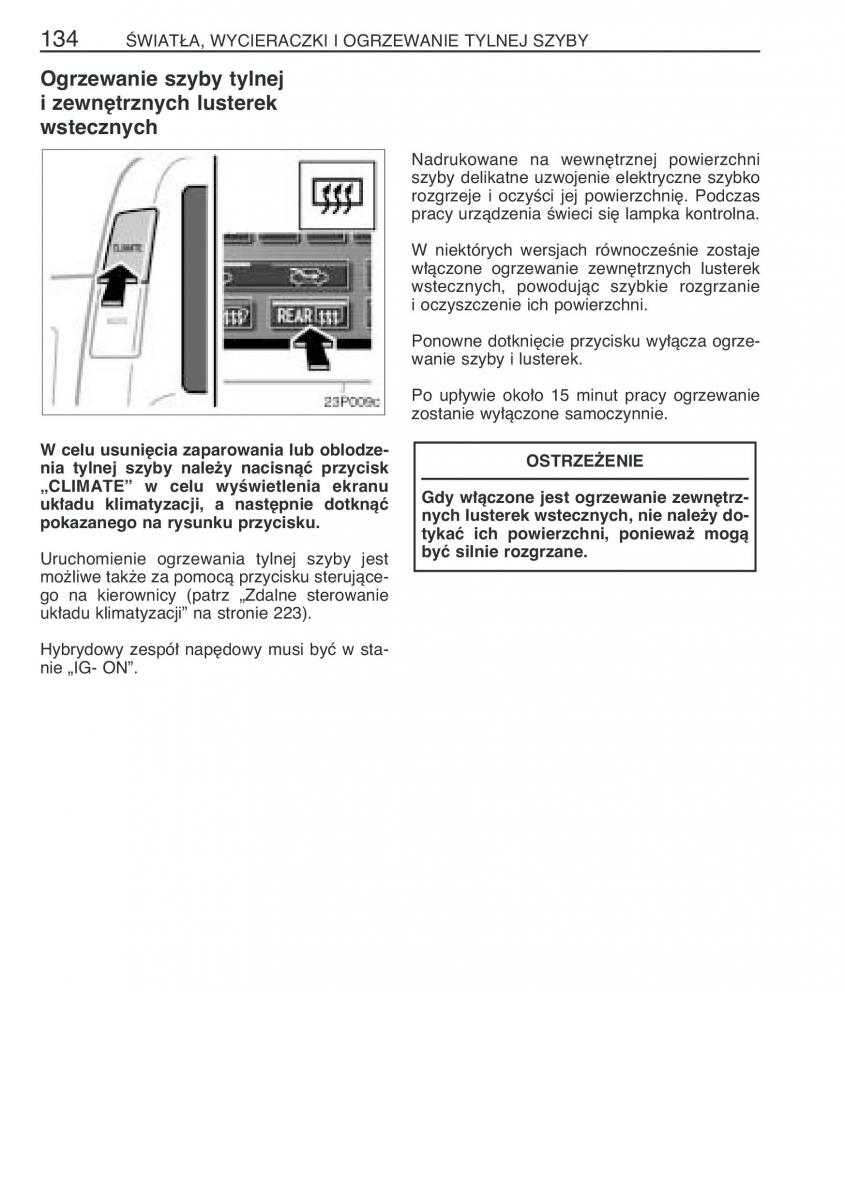 Toyota Prius II 2 NHW20 instrukcja obslugi / page 147