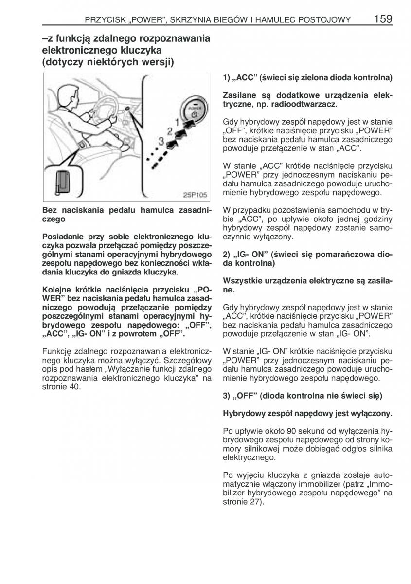 Toyota Prius II 2 NHW20 instrukcja obslugi / page 172