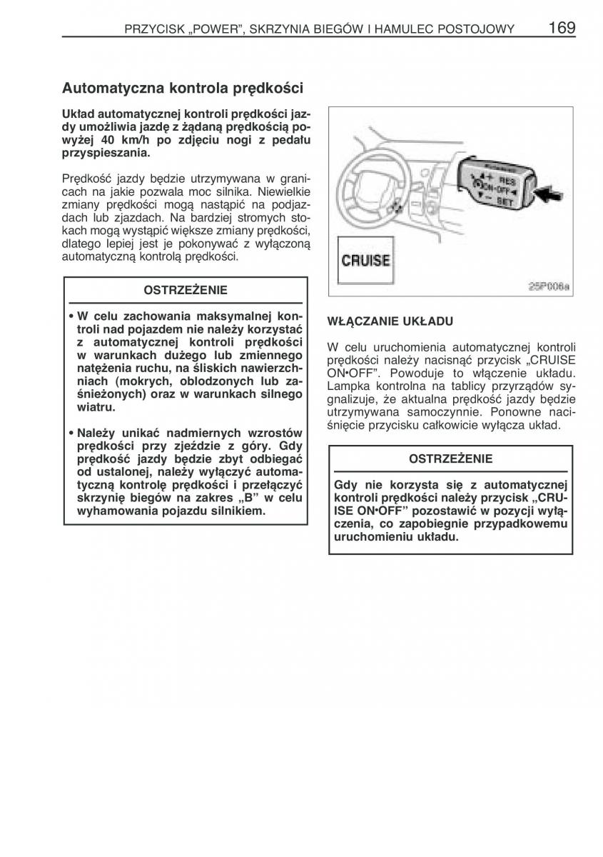 Toyota Prius II 2 NHW20 instrukcja obslugi / page 182