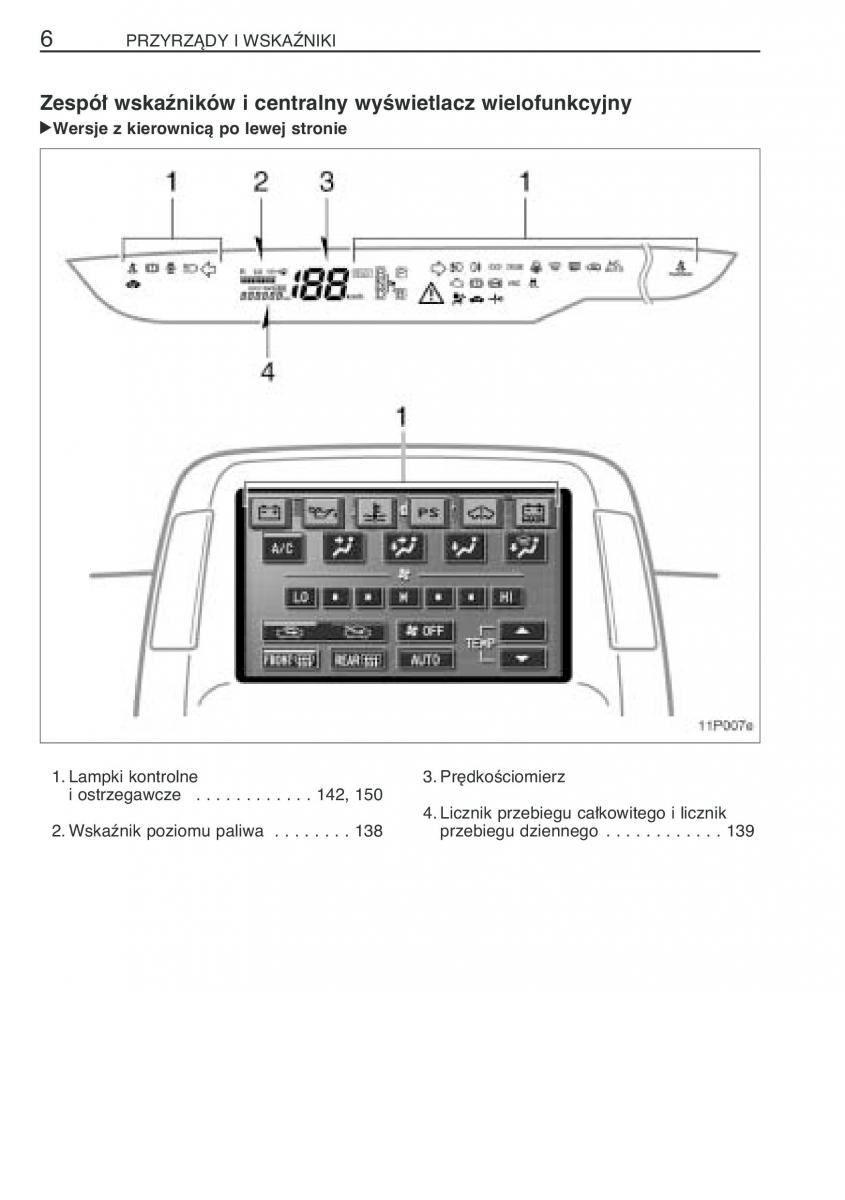 Toyota Prius II 2 NHW20 instrukcja obslugi / page 19