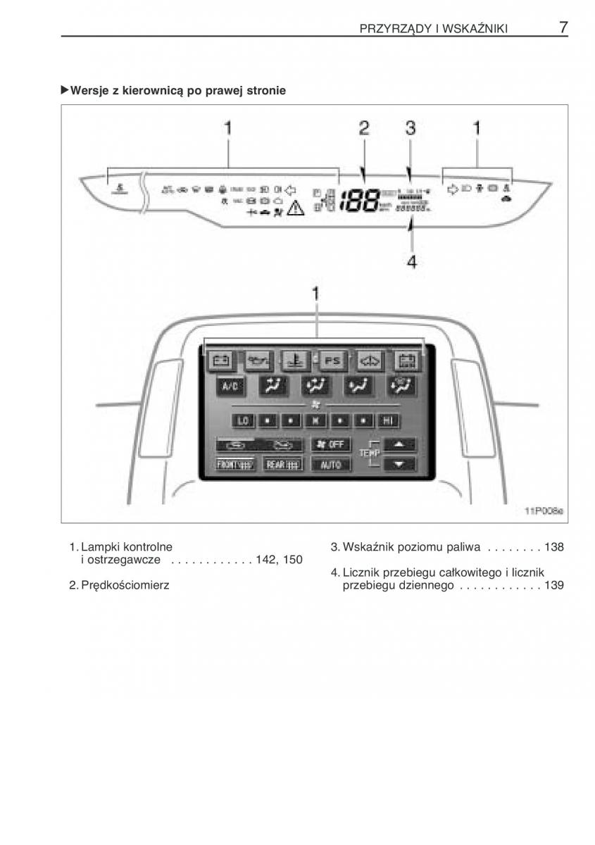 Toyota Prius II 2 NHW20 instrukcja obslugi / page 20