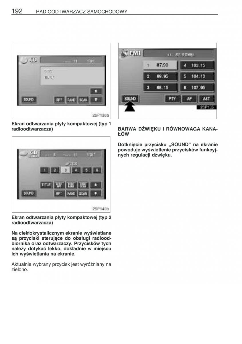 Toyota Prius II 2 NHW20 instrukcja obslugi / page 205