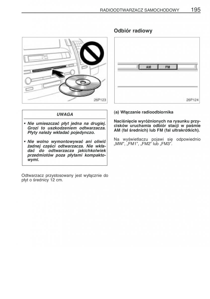 Toyota Prius II 2 NHW20 instrukcja obslugi / page 208