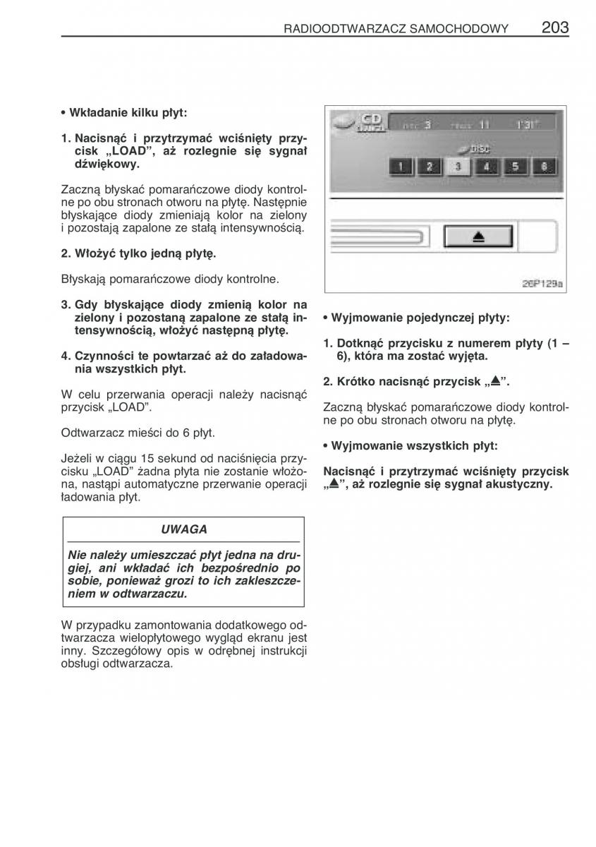 Toyota Prius II 2 NHW20 instrukcja obslugi / page 216