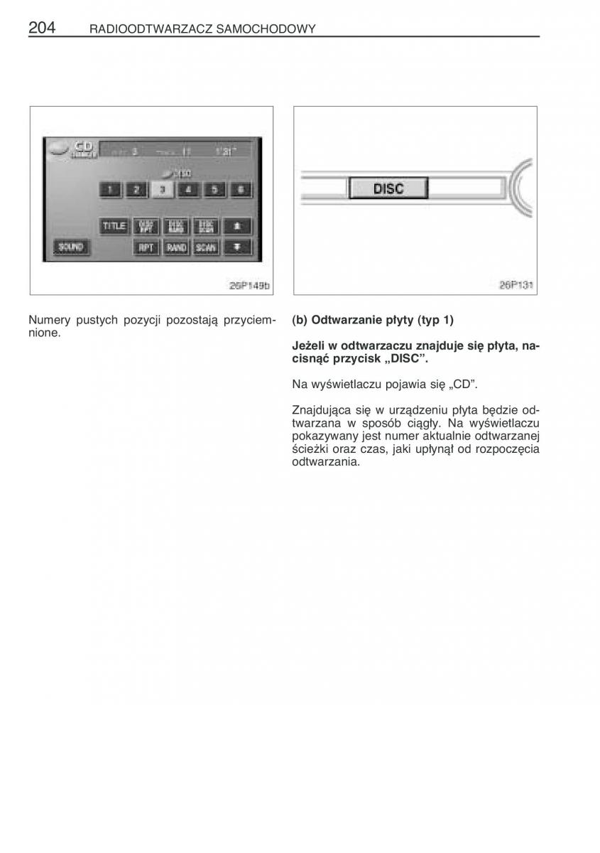 Toyota Prius II 2 NHW20 instrukcja obslugi / page 217