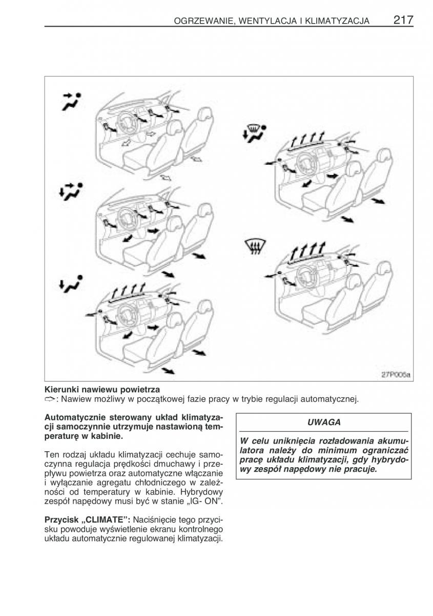 Toyota Prius II 2 NHW20 instrukcja obslugi / page 230