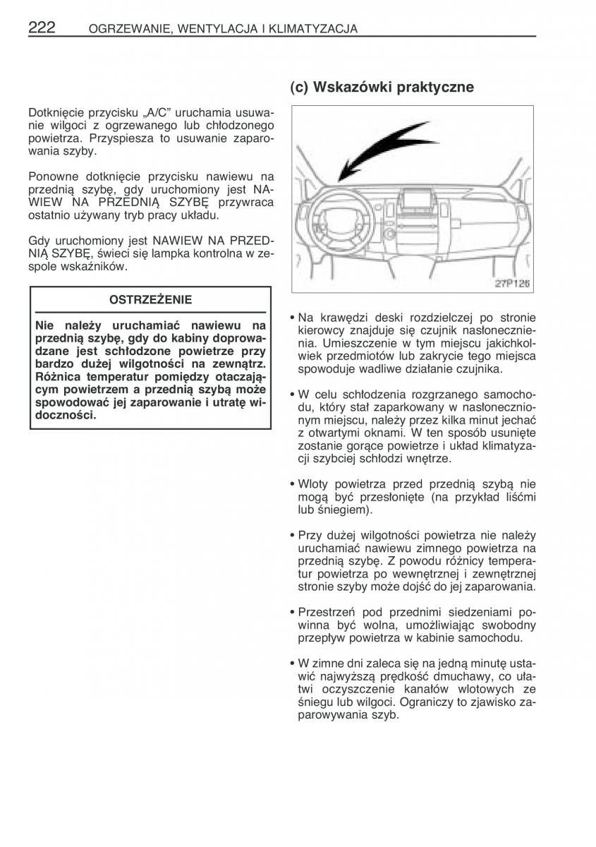 Toyota Prius II 2 NHW20 instrukcja obslugi / page 235