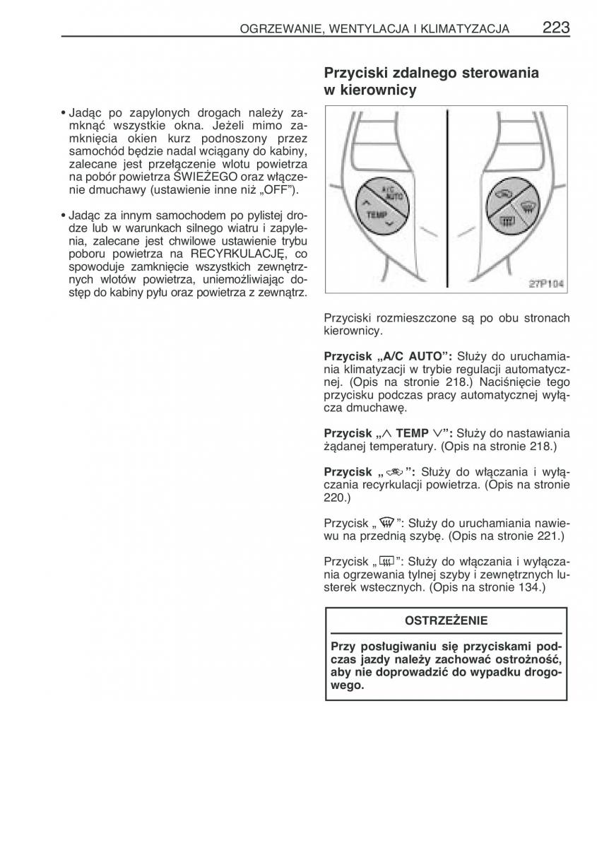 Toyota Prius II 2 NHW20 instrukcja obslugi / page 236