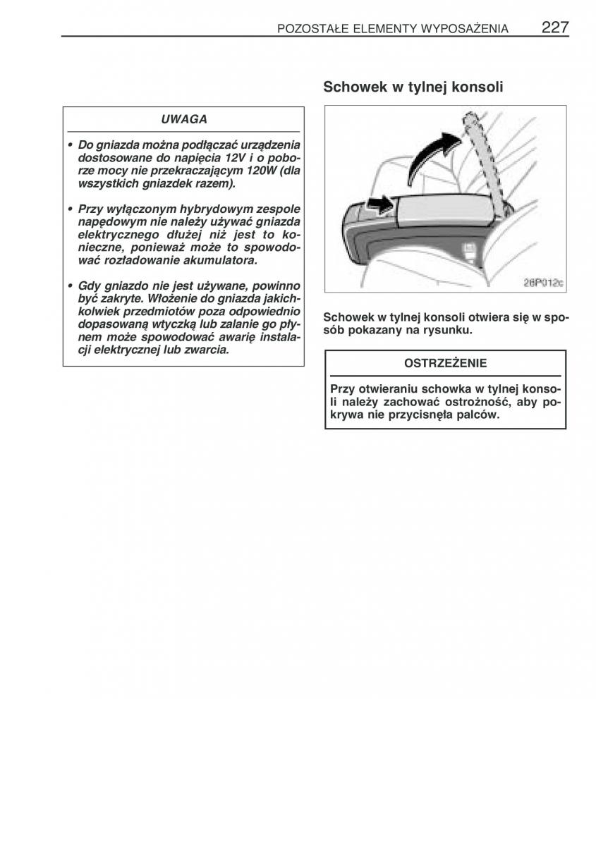 Toyota Prius II 2 NHW20 instrukcja obslugi / page 240